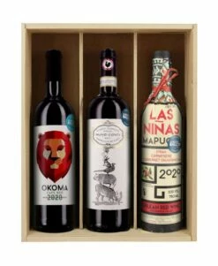 Best-of Des Vins Du Monde - 3 Bouteilles & Caisse Bois