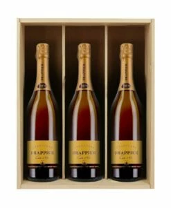 Champagne Drappier Carte D'Or - 3 Bouteilles & Caisse Bois
