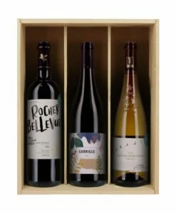 Trio Pour La Viticulture De Demain - 3 Bouteilles & Caisse Bois